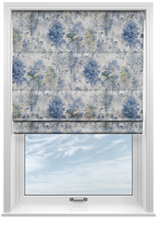 Woodland, Saxon Blue - Twist&Fit Roman Blind